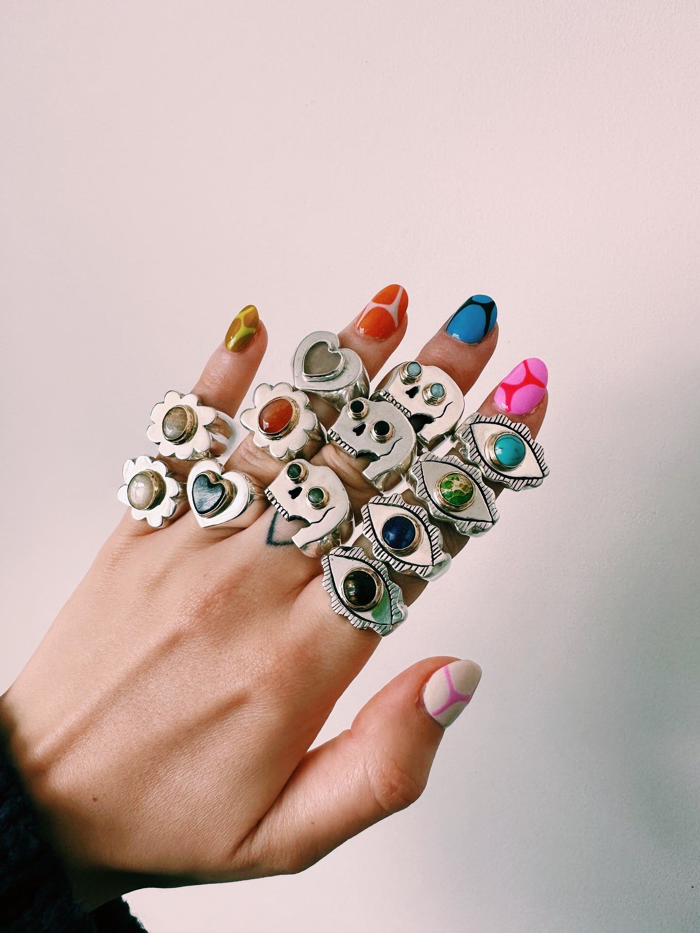 Rings with gemstones
