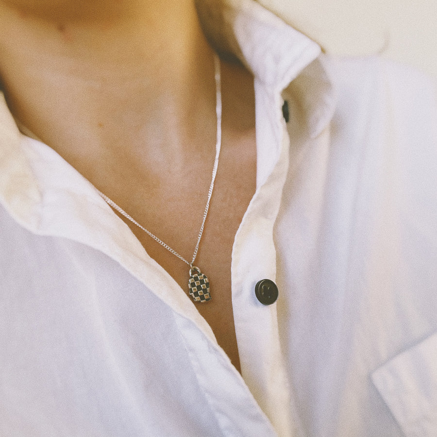 Checkered Head Necklace