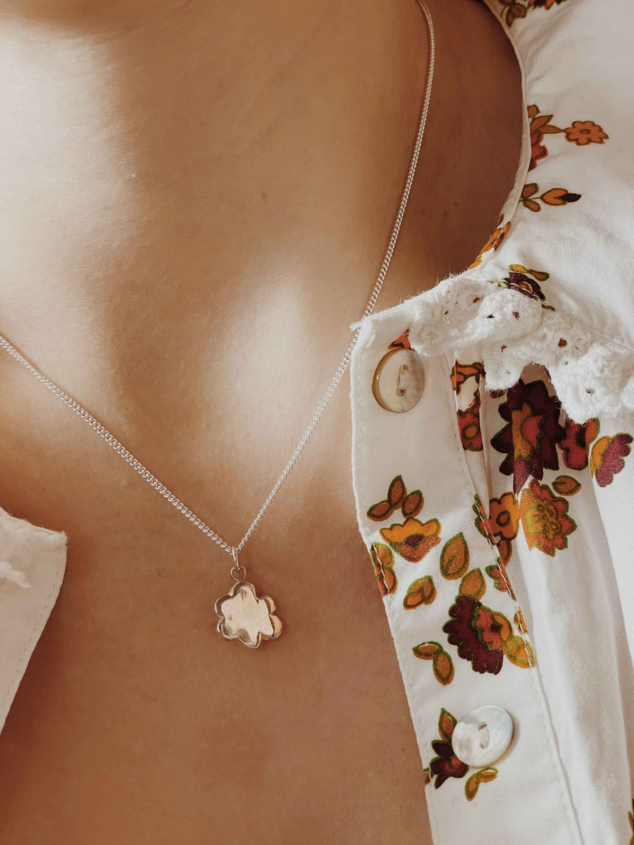 Wonky Flower Charm Necklace
